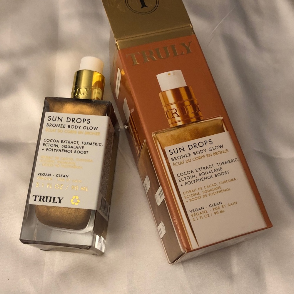 TRULY Sun Drops Bronze Body Glow Lightweight Bronzing Oil 90ml NIB No Fragrance - Picture 3 of 12